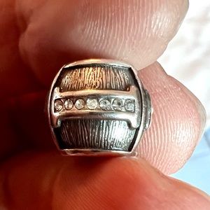 Brighton Silver Plated & Swarovski Crystals Charm or Spacer Bead